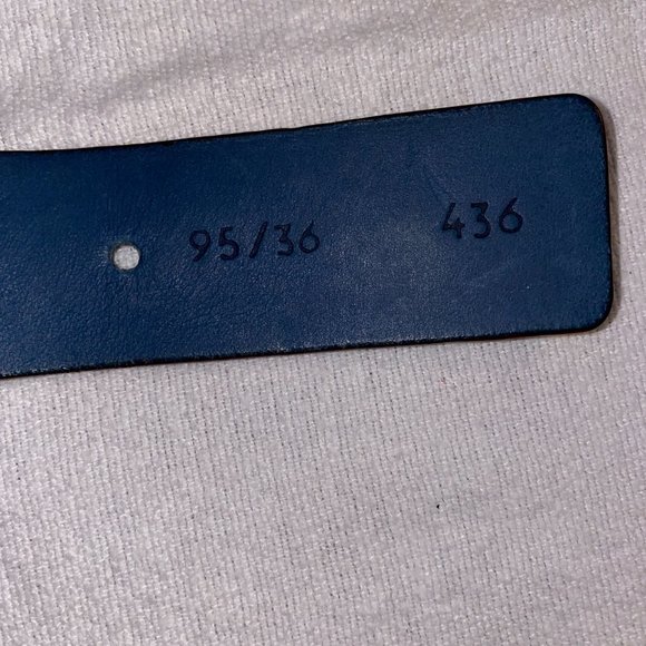 Carolina Herrera Blue and Red Belt With CH Logo - Picture 3 of 7